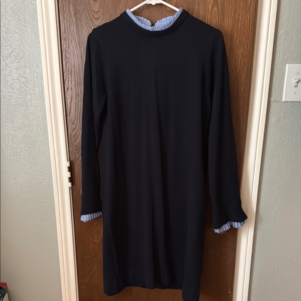 Navy Dress with Blue Accents